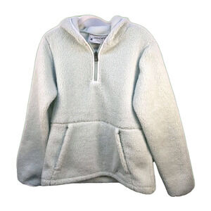 Spyder Women's Medium Hoodie Fleece Cloud Light Mint Green Front Zip Outdoors
